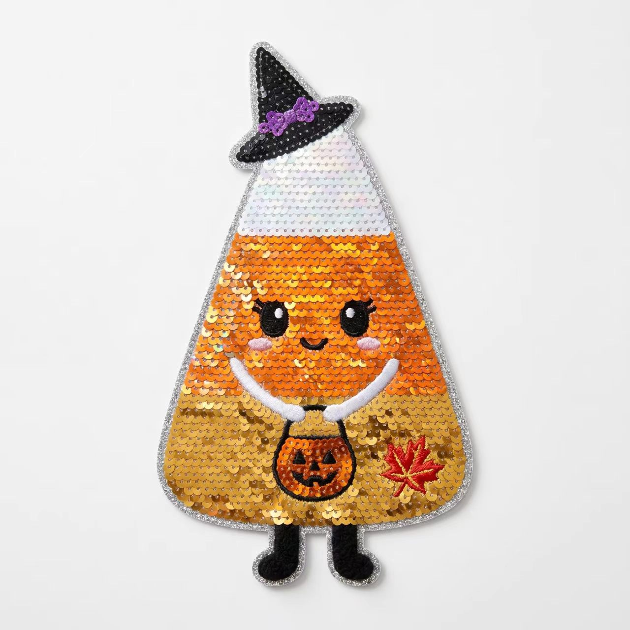 Halloween Corn Witch Pumpkin Sequin Iron On Patches
